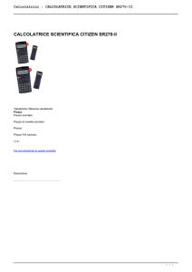 CALCOLATRICE SCIENTIFICA CITIZEN SR270-II