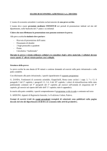 ESAME DI ECONOMIA AZIENDALE A.A. 2015/2016 L`esame di