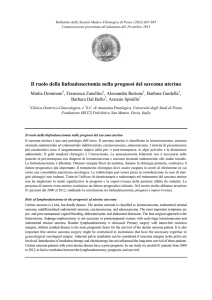 Il ruolo della linfoadenectomia nella prognosi del sarcoma uterino