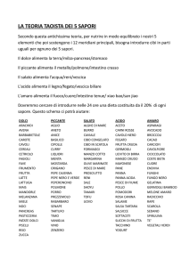 la teoria taoista dei 5 sapori