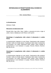 METODOLOGIA DI PROGETTAZIONE DELLE SCHEDE DI