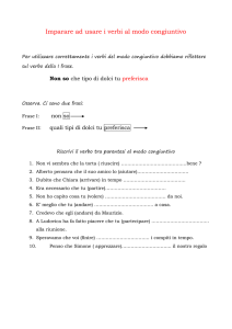 Imparare ad usare i verbi al modo congiuntivo