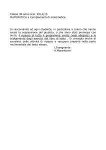Compiti vacanze classe 3 B Matematica e Complementi di matematica