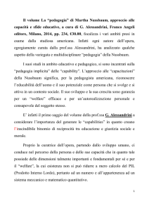 “pedagogia” di Martha Nussbaum, approccio alle capacità e sfide