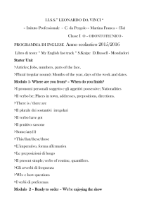 PROGRAMMA DI INGLESE Anno scolastico 2015/2016
