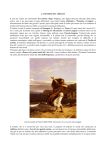 L`ANONIMO DEL SUBLIME Il caso ha voluto che del trattato Del