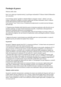 Patologie di genere - Ministero della salute