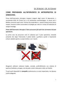 Preparasi all`intervento di artroprotesi di ginocchio