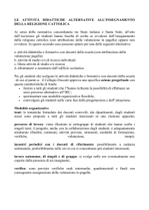 A1.4 L`alternativa all`insegnamento della religione cattolica