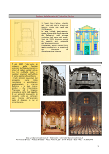 Restauro della facciata del Teatro San Carlino Il Teatro San Carlino