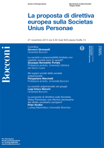 Coordina Giovanni Strampelli Università Bocconi La società a