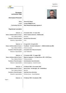Curriculum Vitae Europeo di Alessandro Magno