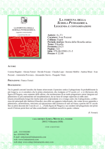 LA FORTUNA DELLA SCHOLA PYTHAGORICA. Autore: AA.VV