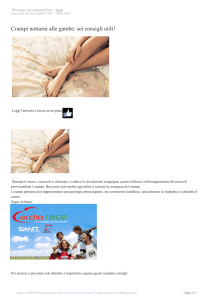 Crampi notturni alle gambe: sei consigli utili!