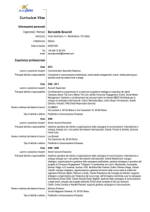 Curriculum Vitae - Parco Nazionale del Gargano