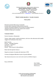 Obiettivi minimi pianoforte - Secondo strumento Classe prima