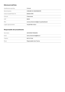 Riferimenti dell`Ente Responsabile del procedimento