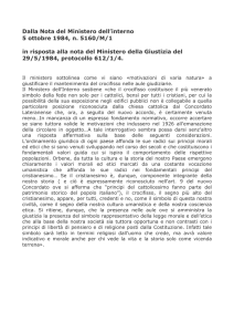 Dalla Nota del Ministero dell`interno 5 ottobre 1984, n. 5160/M/1 in