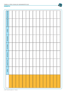 grammatica tabella per l`analisi grammaticale