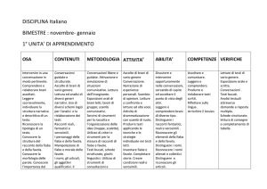 DISCIPLINA Italiano BIMESTRE : novembre