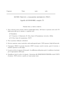 01CZX Circuiti a parametri distribuiti (TLC) Appello del 00