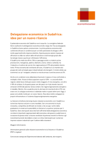 Delegazione economica in Sudafrica: idee per un