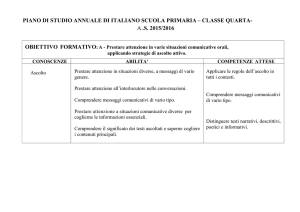 PIANO DI STUDIO ANNUALE DI ITALIANO SCUOLA PRIMARIA