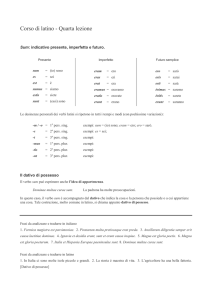 Corso di latino 2011-12: quarta lezione