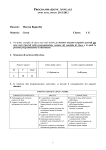 Docente: Moreno Bagarello Materia: Greco Classe: IG