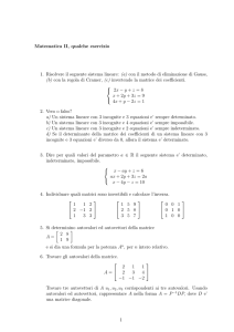 qualche esercizio - Dipartimento di Matematica