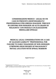 considerazioni medico - legali su un caso di