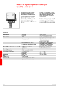 Modulo di ingresso per valori analogici