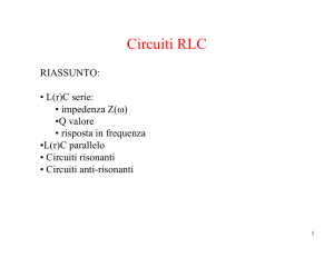 Circuiti LC - Dipartimento di Fisica