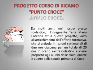 PROGETTO CORSO RICAMO “PUNTO CROCE”