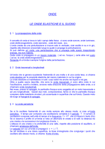 ONDE LE ONDE ELASTICHE E IL SUONO