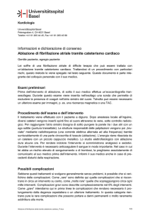 Informazioni e dichiarazione di consenso Ablazione di fibrillazione