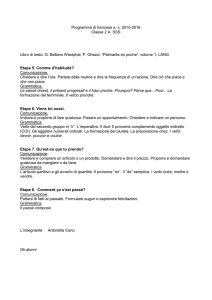Programma di francese a. s. 2015-2016 Classe 2 A SSS Libro di
