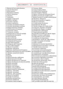 argomenti di statistica