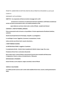 PROGETTO: LABORATORIO DI SCRITTURA CREATIVA ORA