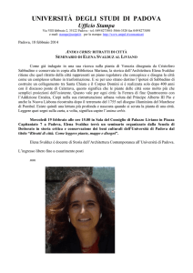 anima urbis: ritratti di città seminario di elena