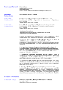 Curriculum e pubblicazioni - Dottorato in Genetica, Biologia