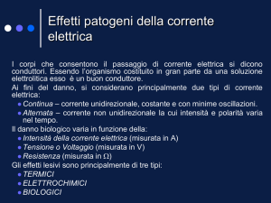 Effetti patogeni della corrente elettrica