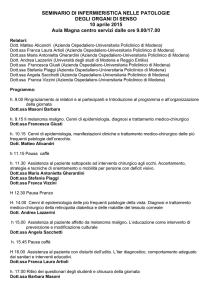 SEMINARIO DI INFERMIERISTICA NELLE PATOLOGIE DEGLI