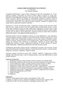 LABORATORIO DI DISPOSITIVI ELETTRONICI A.A. 2008