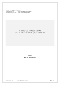 valore di aspettazione delle osservabili quantistiche