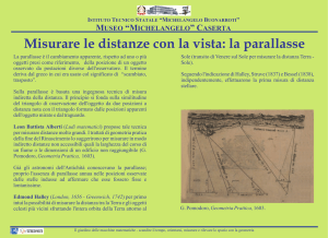 Misurare le distanze con la vista: la parallasse