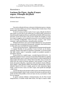 Luciano De Fiore, Anche il mare sogna. Filosofie dei flutti