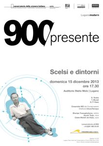 Scelsi e dintorni - Conservatorio della Svizzera Italiana