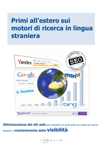 Primi all`estero sui motori di ricerca in lingua