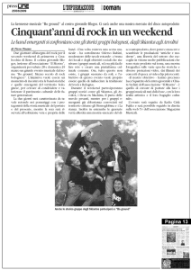 Cinquant`anni di rock in un weekend